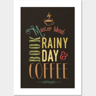 Coffee, book & Rainy Day Posters and Art